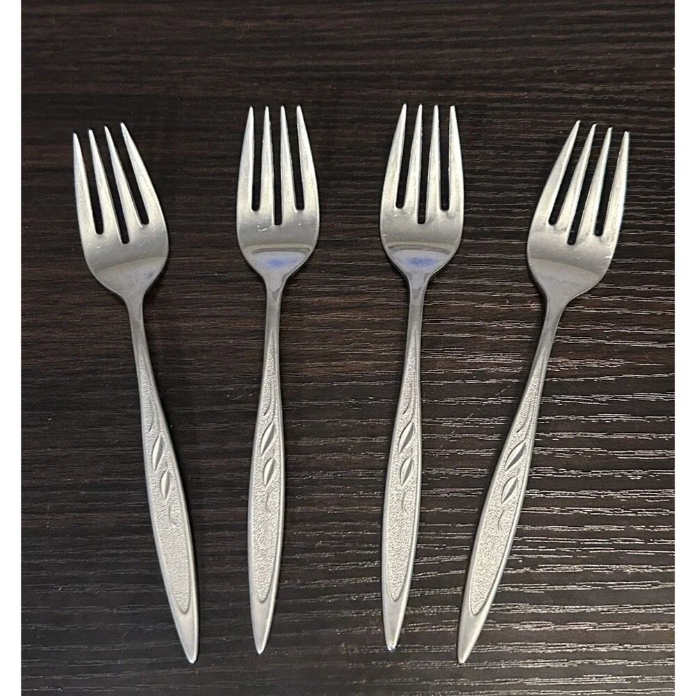 Vintage William A Rogers Premier Oneida LTD.  Royal Harvest Set of 4 Salad Forks